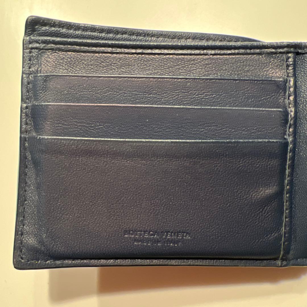BOTTEGA VENETA ネイビー 二つ折り財布