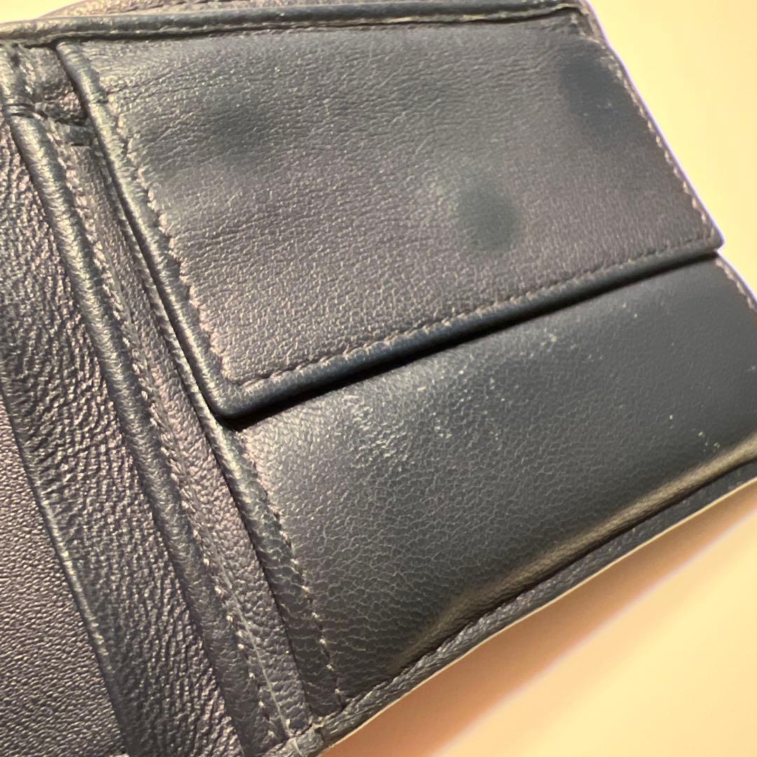 BOTTEGA VENETA ネイビー 二つ折り財布