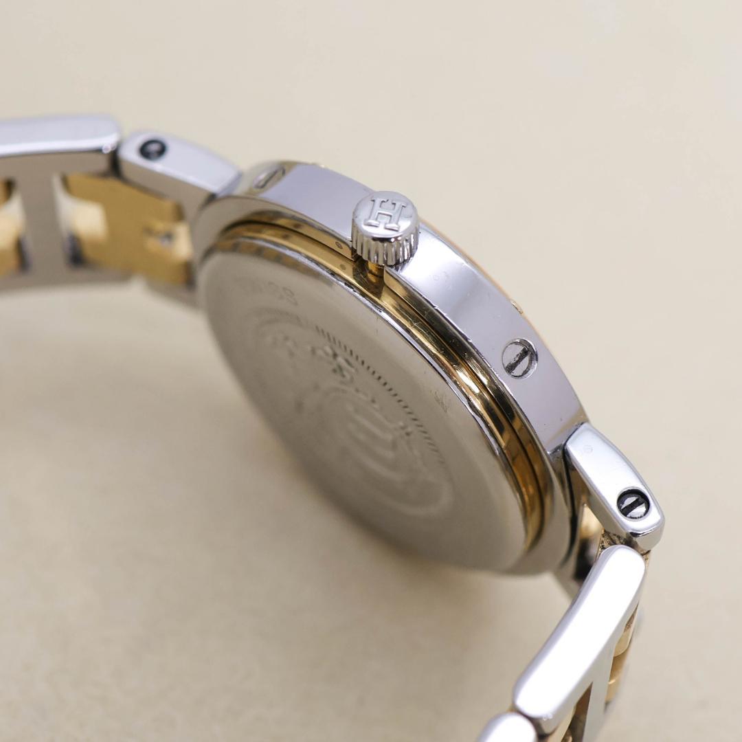 稼働 Hermes クリッパー 腕時計 ゴールド コンビ Hベルト 2718a