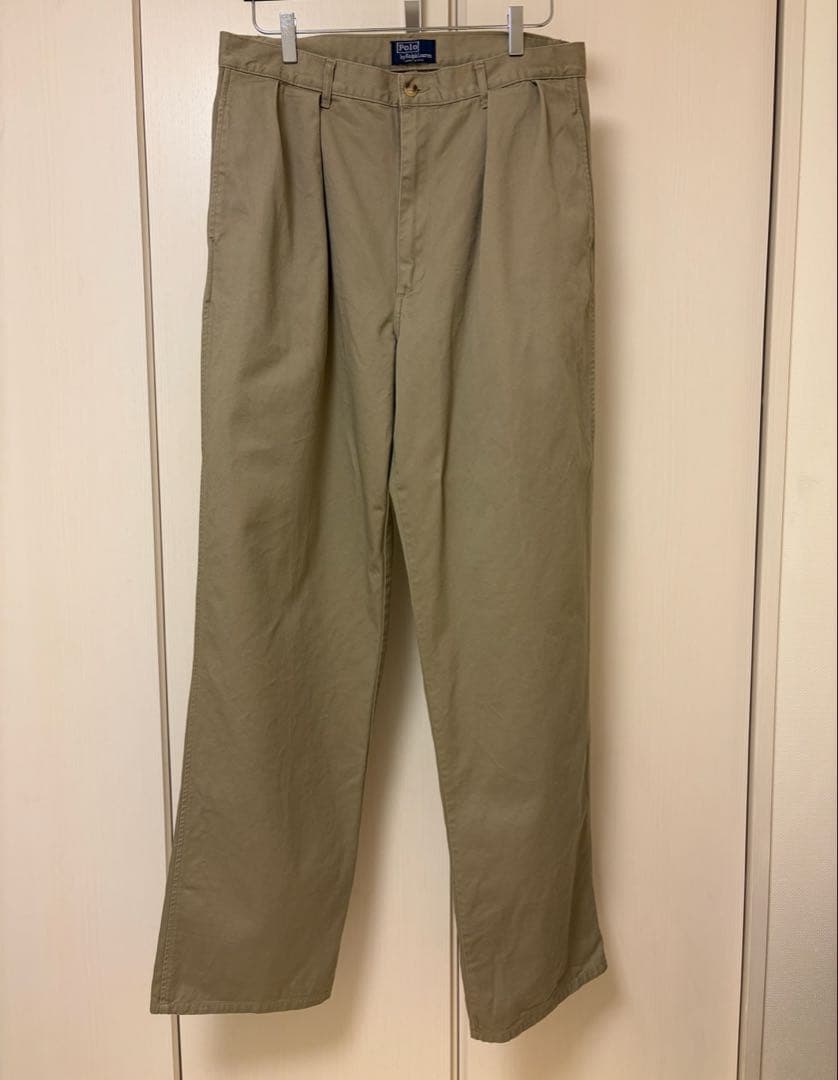 デッドストック 80s ポロ ラルフローレン チノ アメリカ製 USA 34