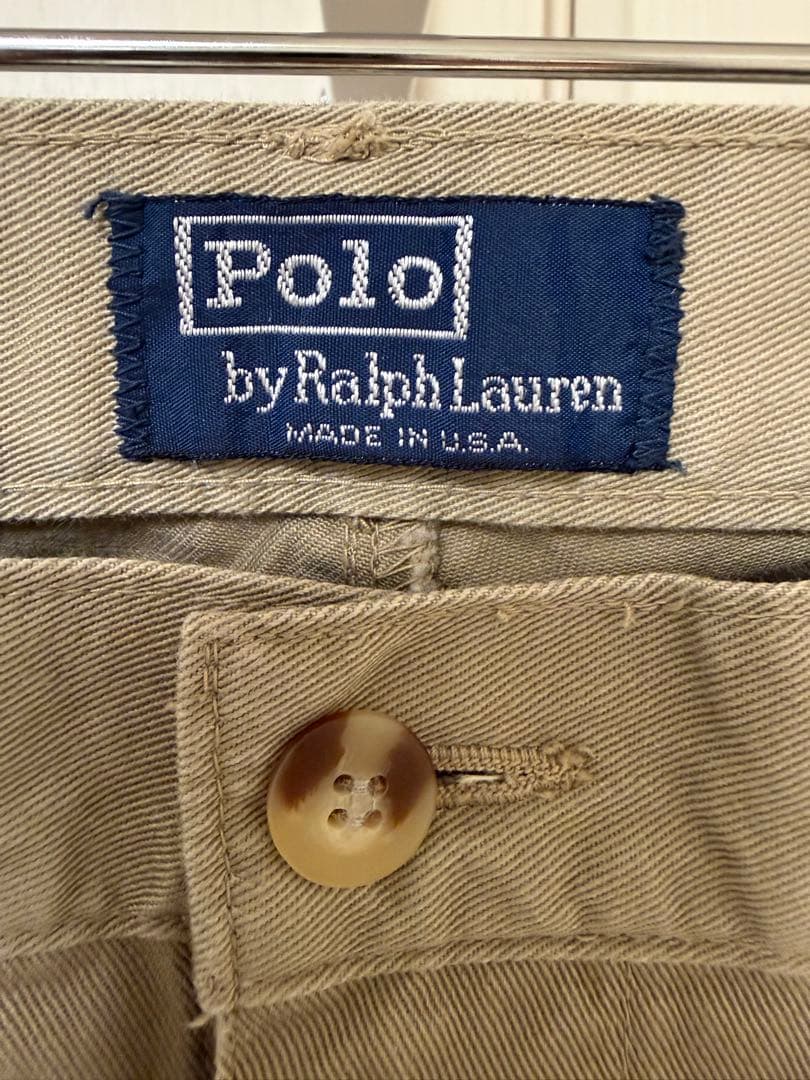 デッドストック 80s ポロ ラルフローレン チノ アメリカ製 USA 34
