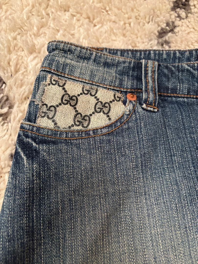 Gucci リメイクデニムミニスカート