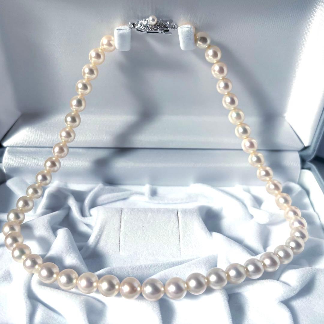 最高峰✨田崎真珠　大珠8mm アコヤ本真珠 ネックレス 照り/干渉色◎ 冠婚葬祭