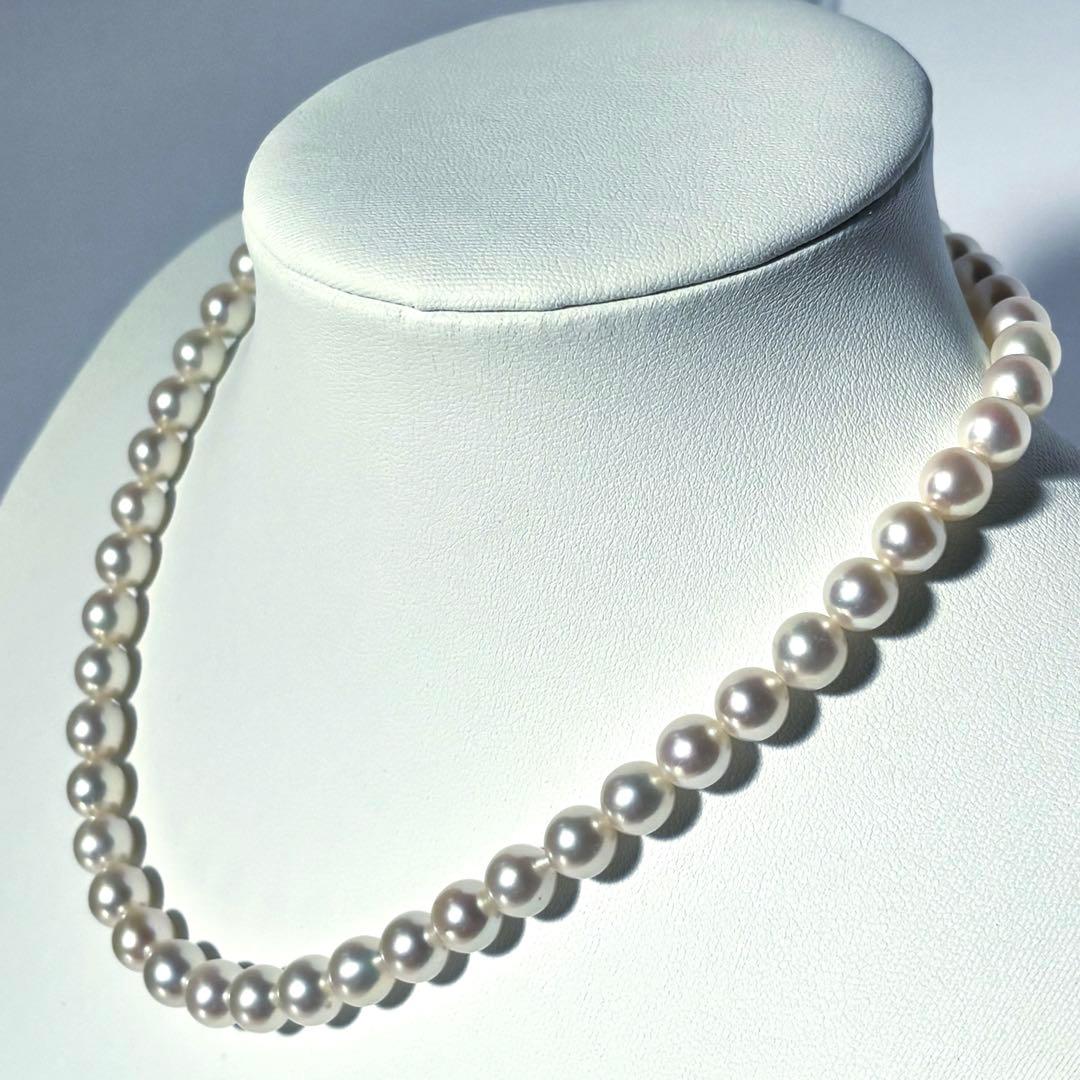 最高峰✨田崎真珠　大珠8mm アコヤ本真珠 ネックレス 照り/干渉色◎ 冠婚葬祭