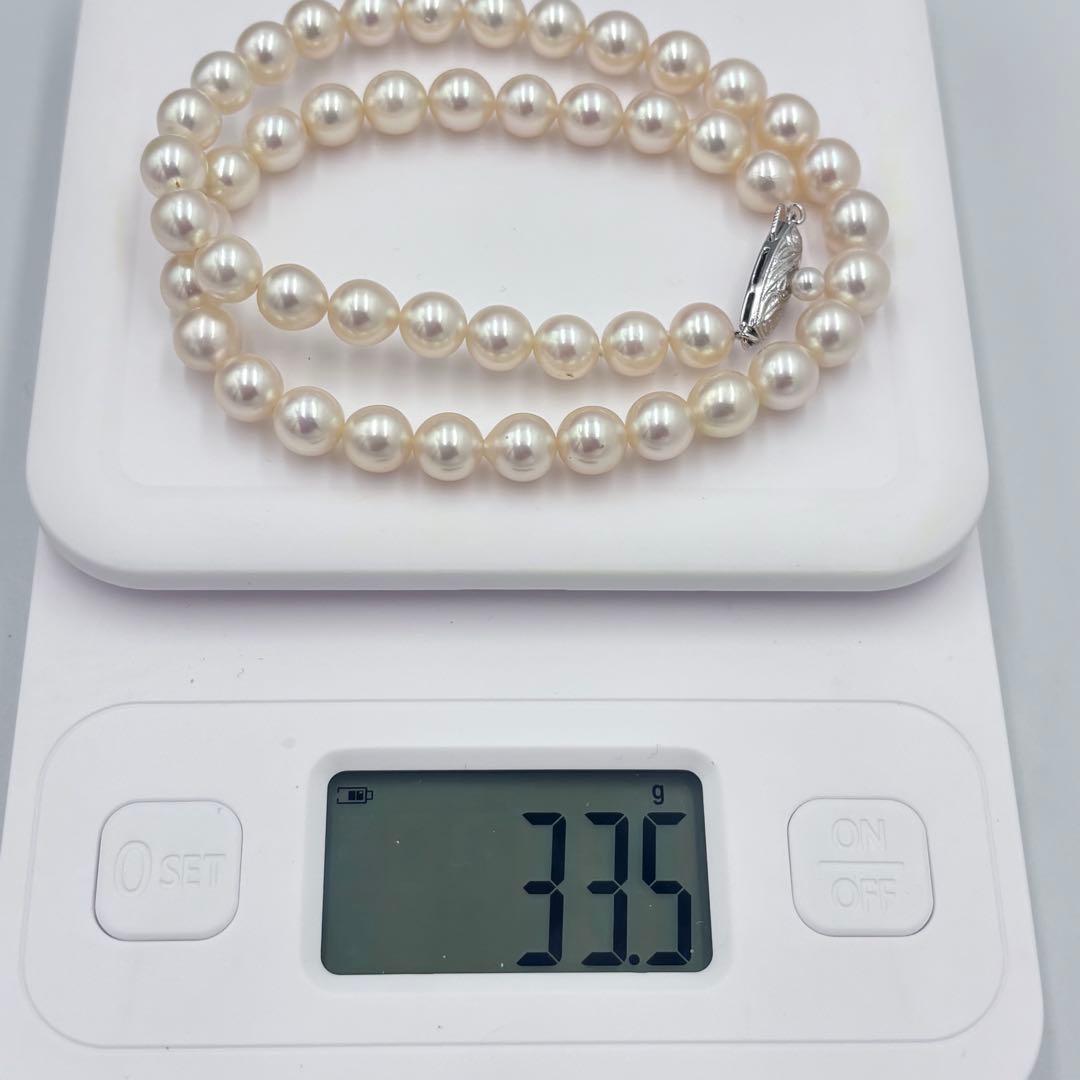 最高峰✨田崎真珠　大珠8mm アコヤ本真珠 ネックレス 照り/干渉色◎ 冠婚葬祭