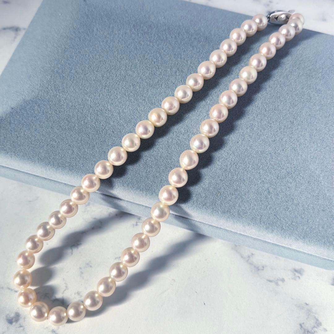 最高峰✨田崎真珠　大珠8mm アコヤ本真珠 ネックレス 照り/干渉色◎ 冠婚葬祭