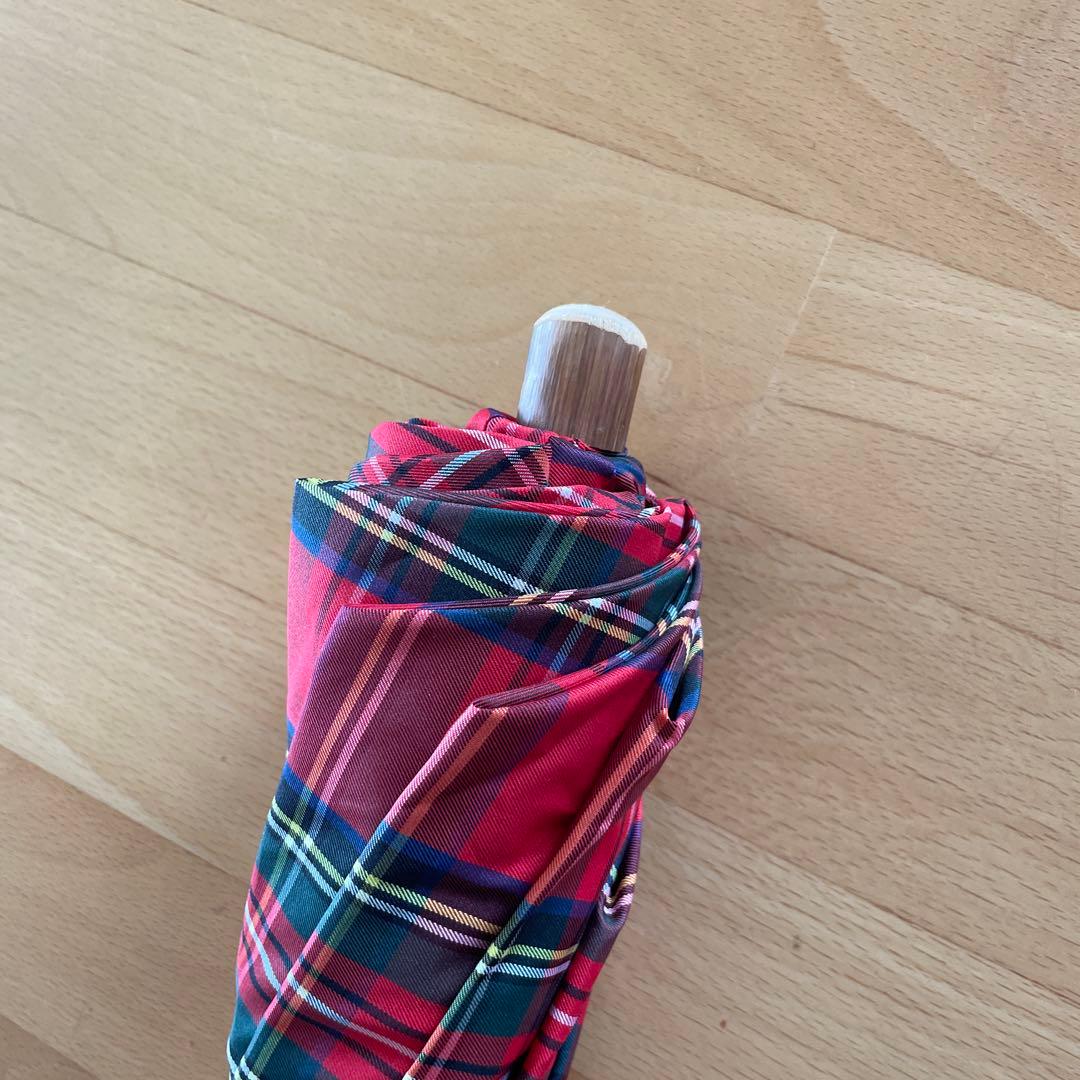 トラディショナルウェザーウェア折りたたみ傘晴雨兼用*タータンチェック