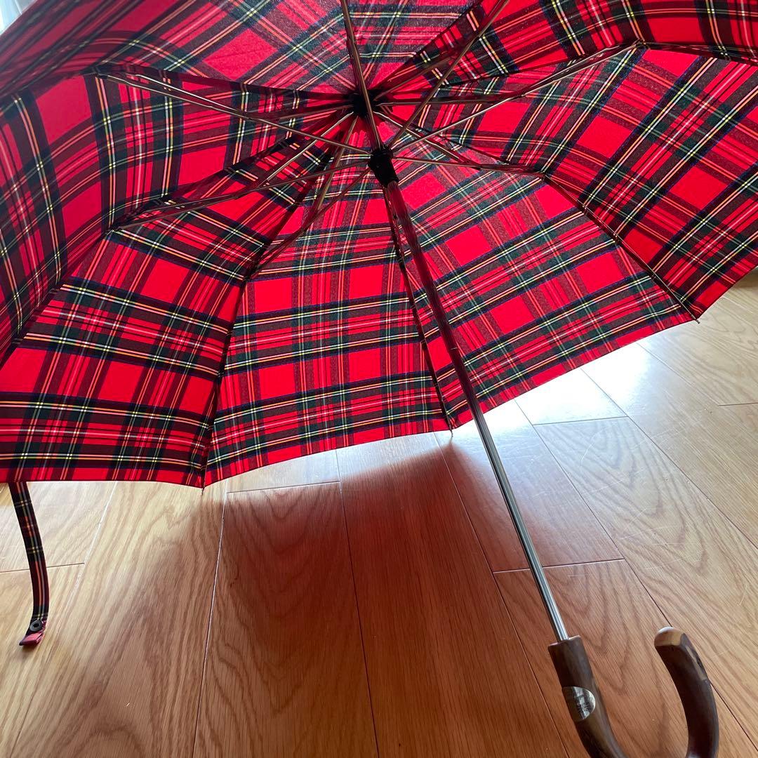 トラディショナルウェザーウェア折りたたみ傘晴雨兼用*タータンチェック