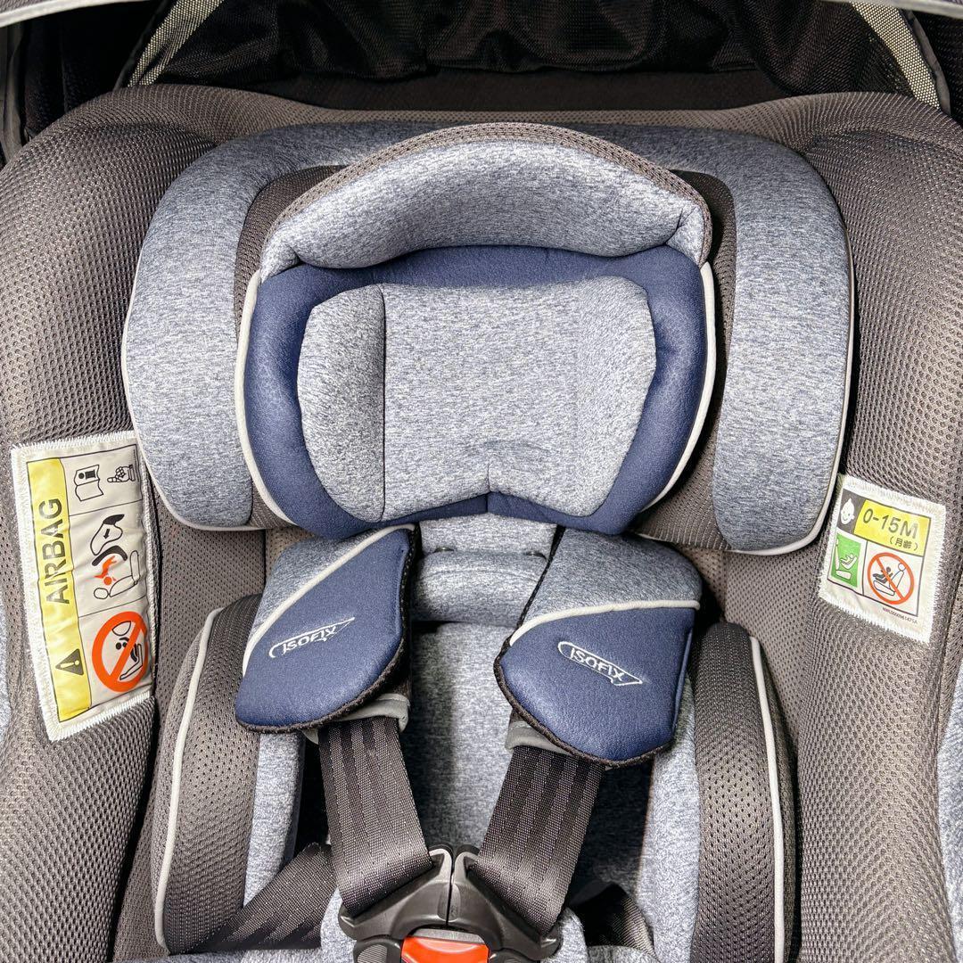 【美品】 Aprica クルリラ プロテクト ISOFIX 限定モデル ネイビー