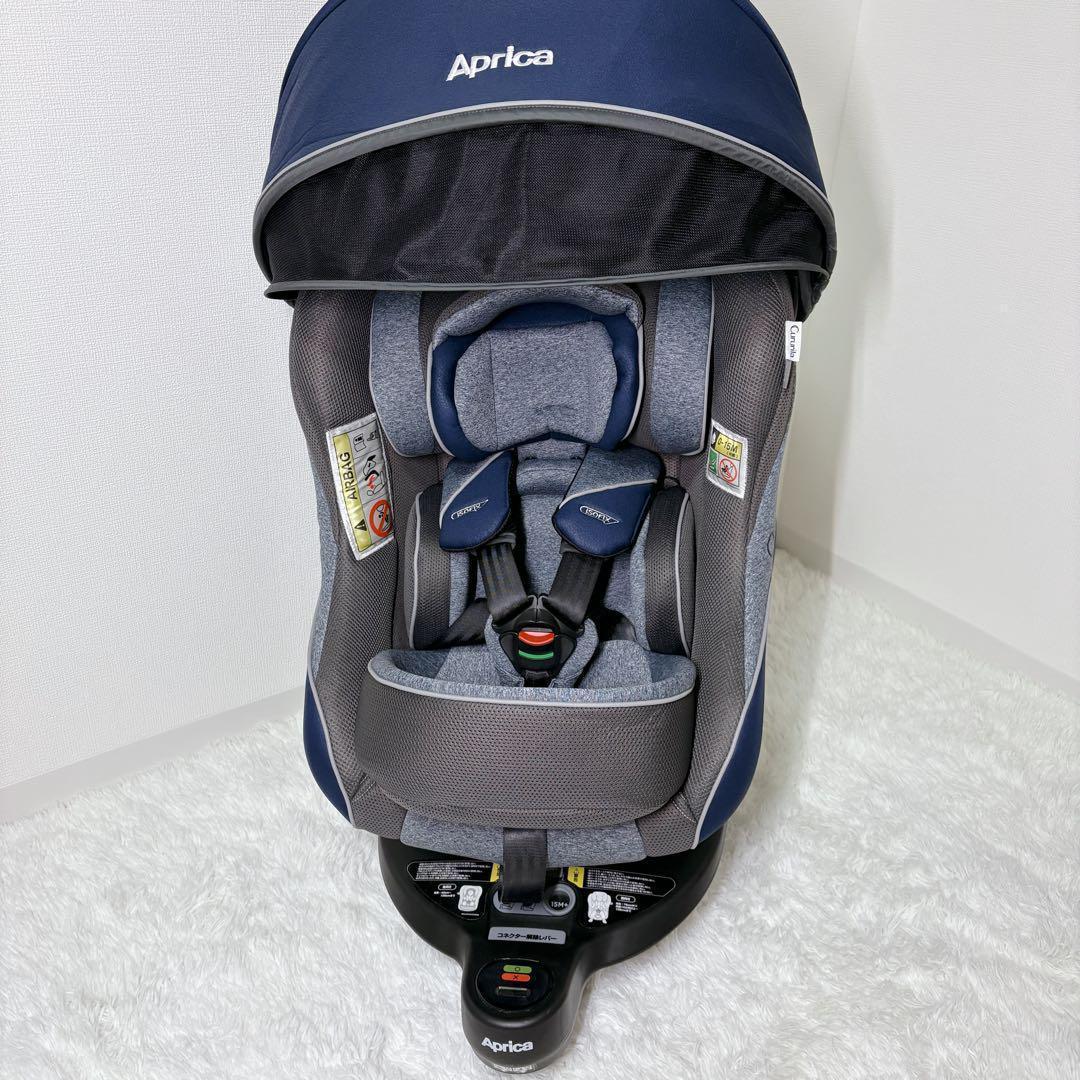 【美品】 Aprica クルリラ プロテクト ISOFIX 限定モデル ネイビー