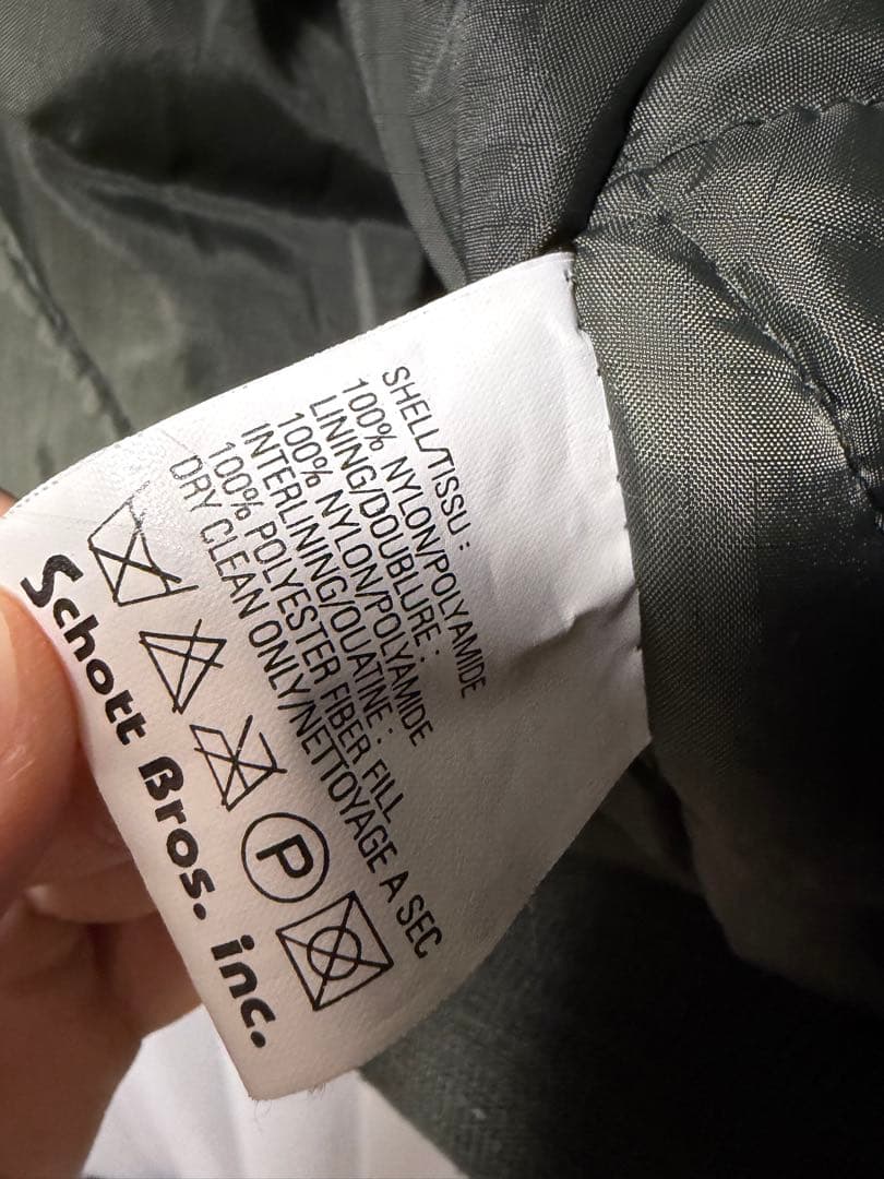 90s Schott CWU-R フライトジャケット オリーブグリーンMA-1