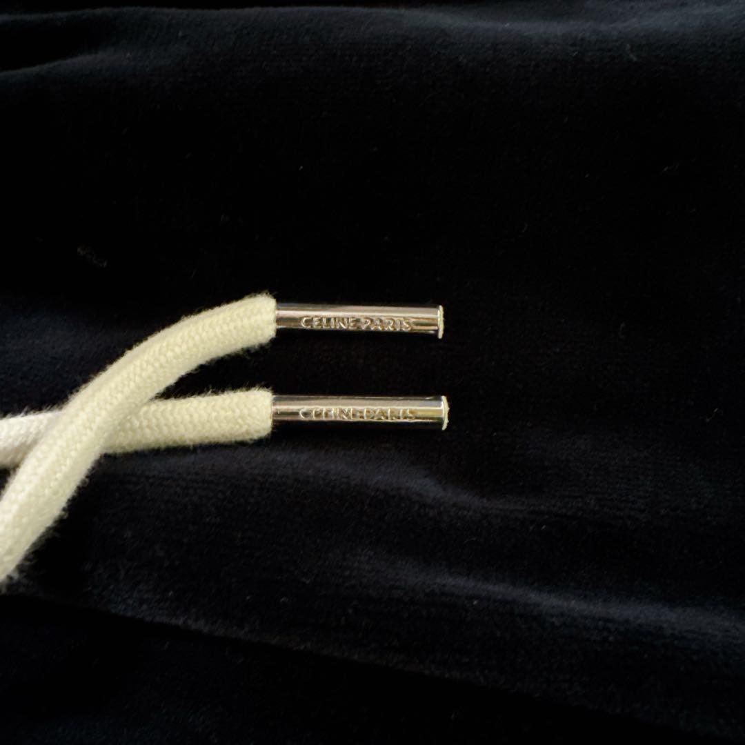 【極美品】CELINE トリオンフ トラックパンツ ベロア サイドライン 紺