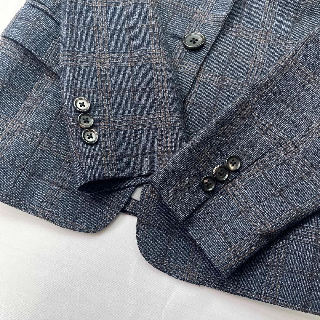 極美品 オンリー　レダ　スカートスーツ　セットアップ　ネイビー　グレンチェック