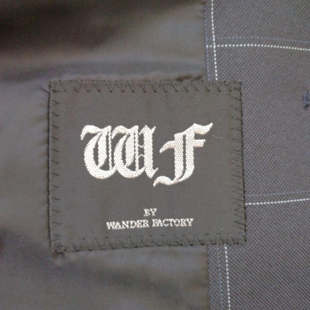 ダークグレー チェック スーツ　160　男子　ワンダーファクトリー　ベスト