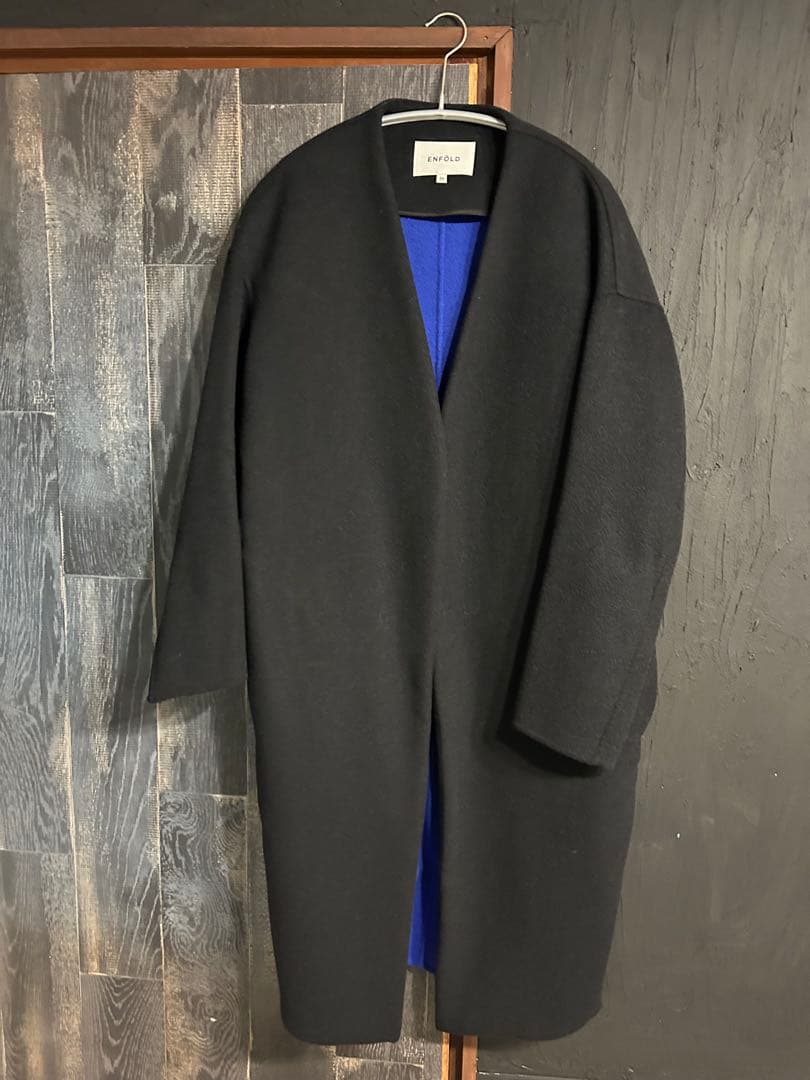 ENFOLD ブラック ロングコート　36サイズ