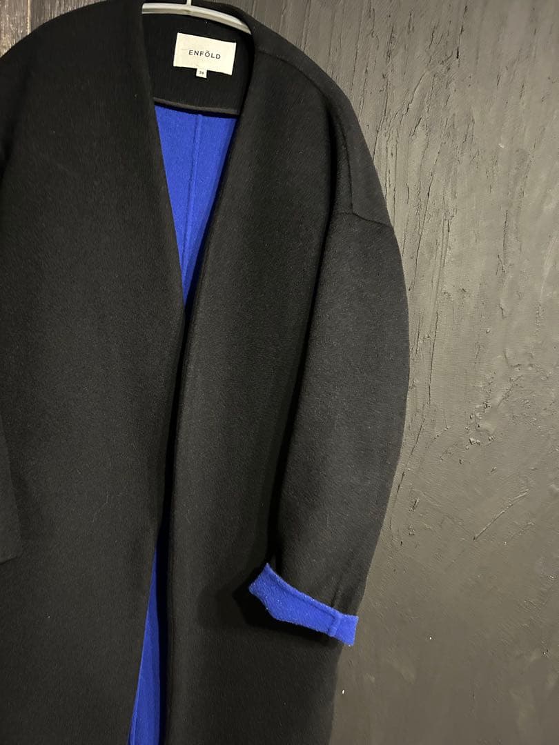 ENFOLD ブラック ロングコート　36サイズ