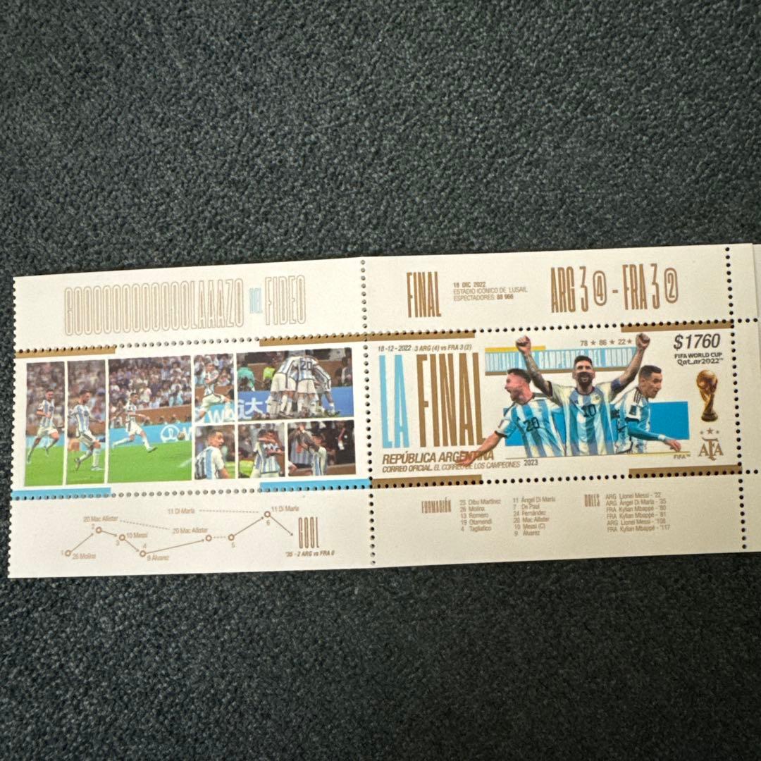 アルゼンチン FIFAワールドカップ2022 記念スタンプ リオネル・メッシ￼