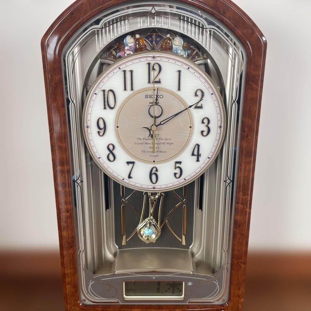 美品　セイコー　電波　からくり時計　RE556B ウェーブシンフォニー