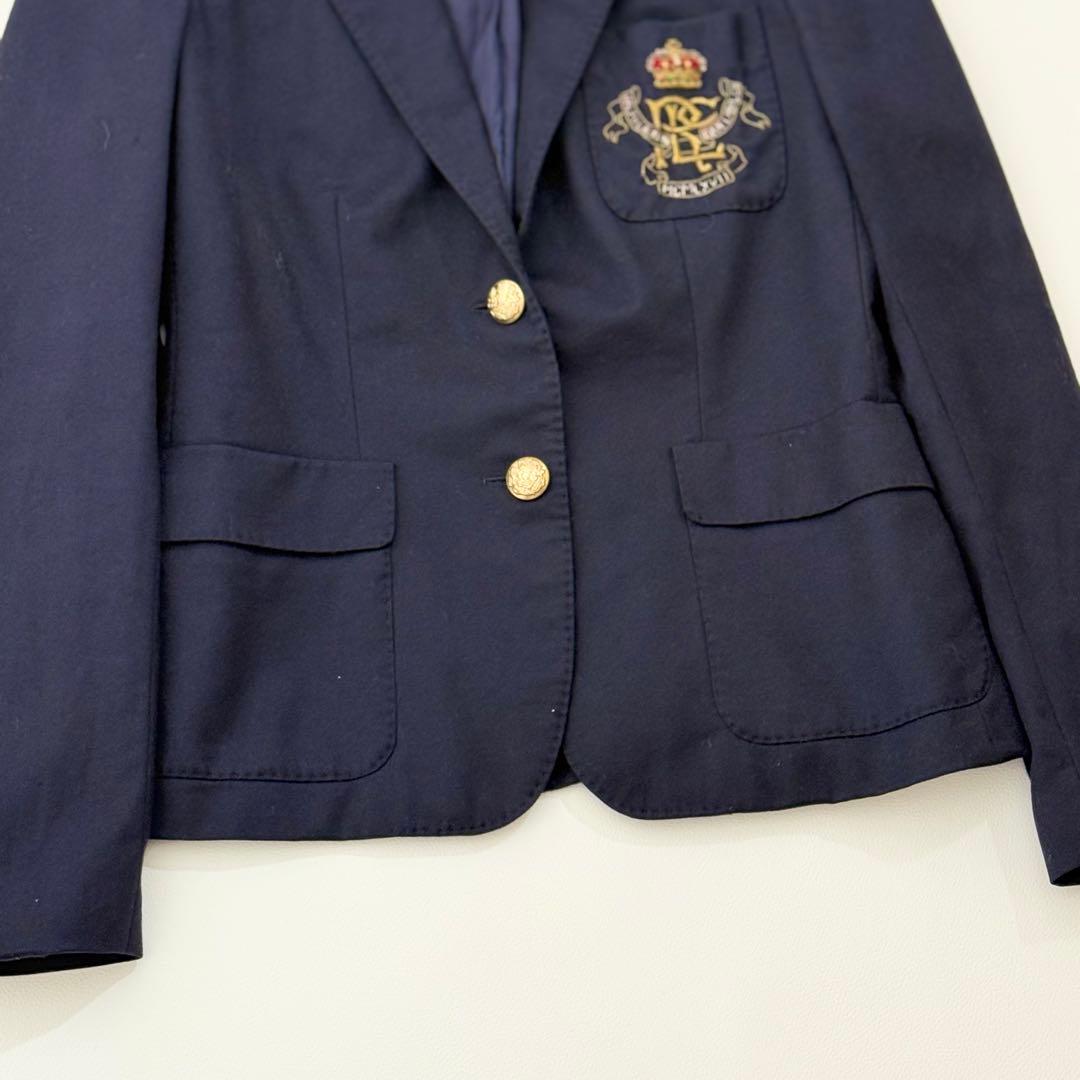 ラルフローレン 紺ブレ ジャケット 金ボタン ワッペン エンブレム 9