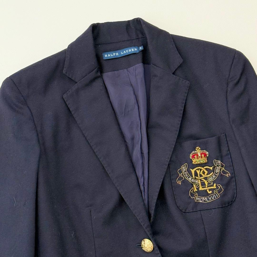 ラルフローレン 紺ブレ ジャケット 金ボタン ワッペン エンブレム 9