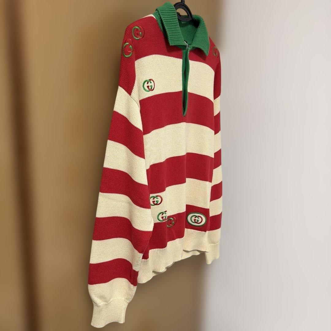 美品 ロゴ繍サイズXSコットンポリエステル 長袖ニットニット BTSテヒョン着用