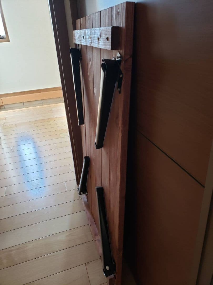 リビングテーブル　折り畳み式　ウォールナット塗装　アンティーク　木製