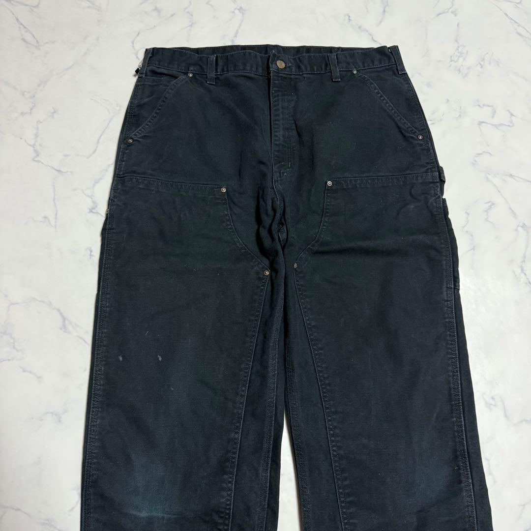 【大人気】Carhartt カーハート ダック地ダブルニー ブラック W38