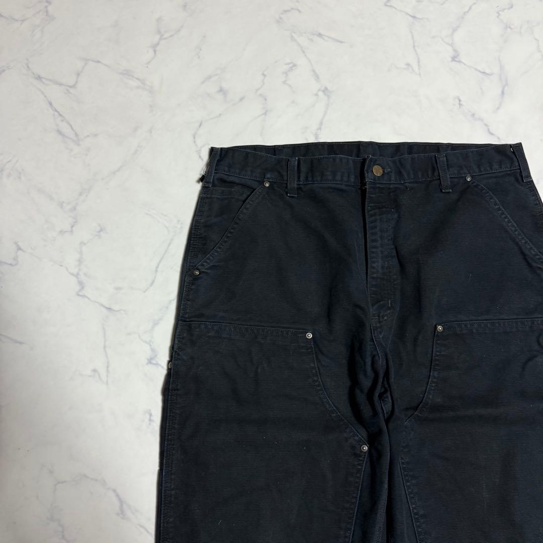 【大人気】Carhartt カーハート ダック地ダブルニー ブラック W38