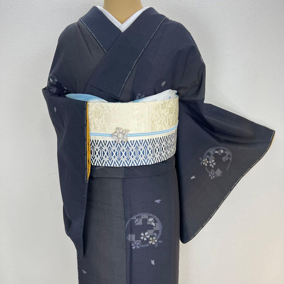 専用❗️新品 奥順謹製【結城紬】仕立て上り　おく玉 正絹 さが美 s748