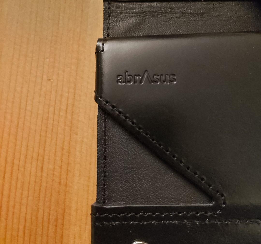 アブラサス　薄い財布　abrAsus ブラック レザー