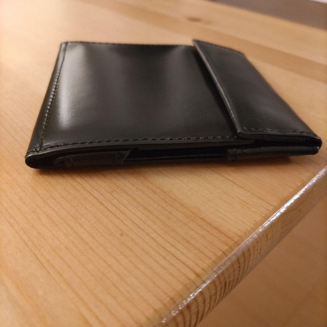 アブラサス　薄い財布　abrAsus ブラック レザー