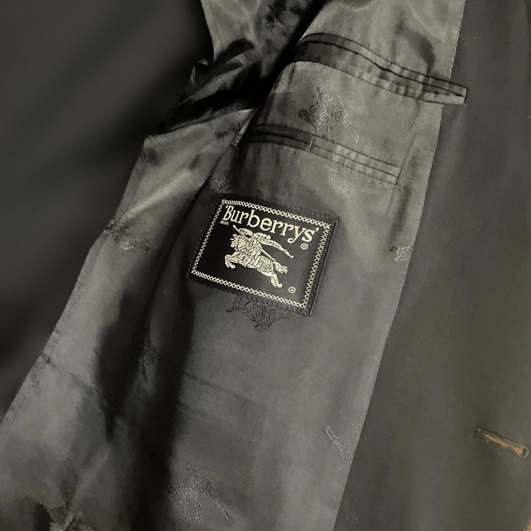 バーバリー　テーラードジャケット　金ボタン　紺色　上着　紺ブレ　L