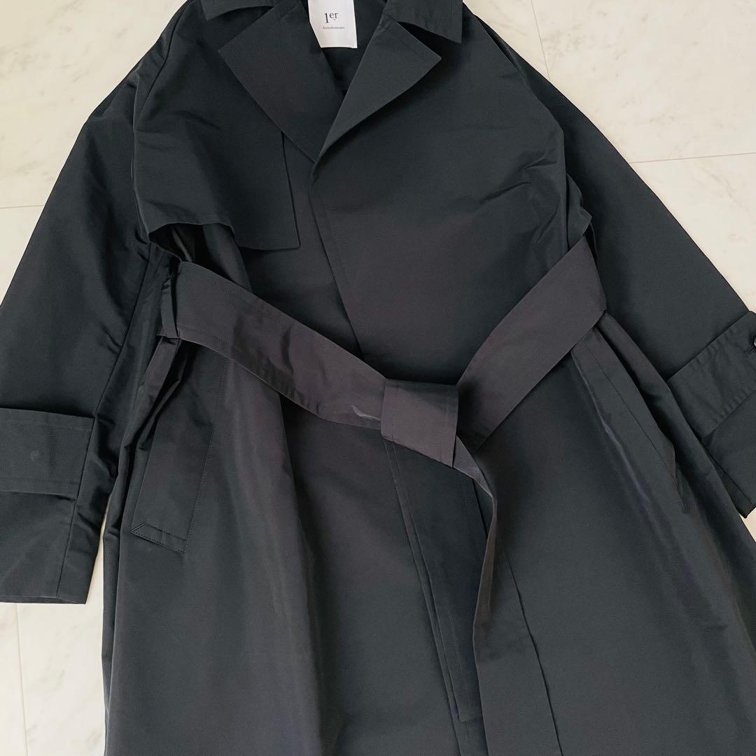 極美品✨24AW✨プルミエアロンディスモン タフタコート ブラック 定価10万