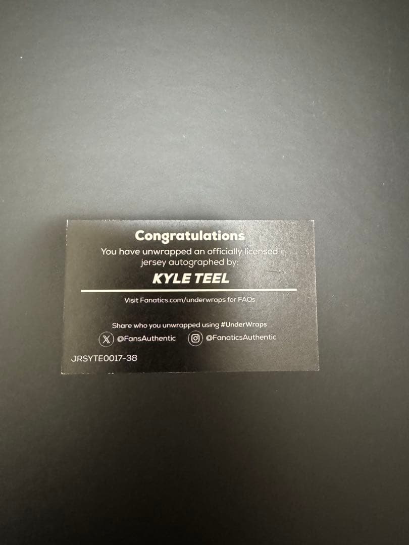 カイル・ティール 直筆サイン ユニフォーム Fanatics ホワイトソックス