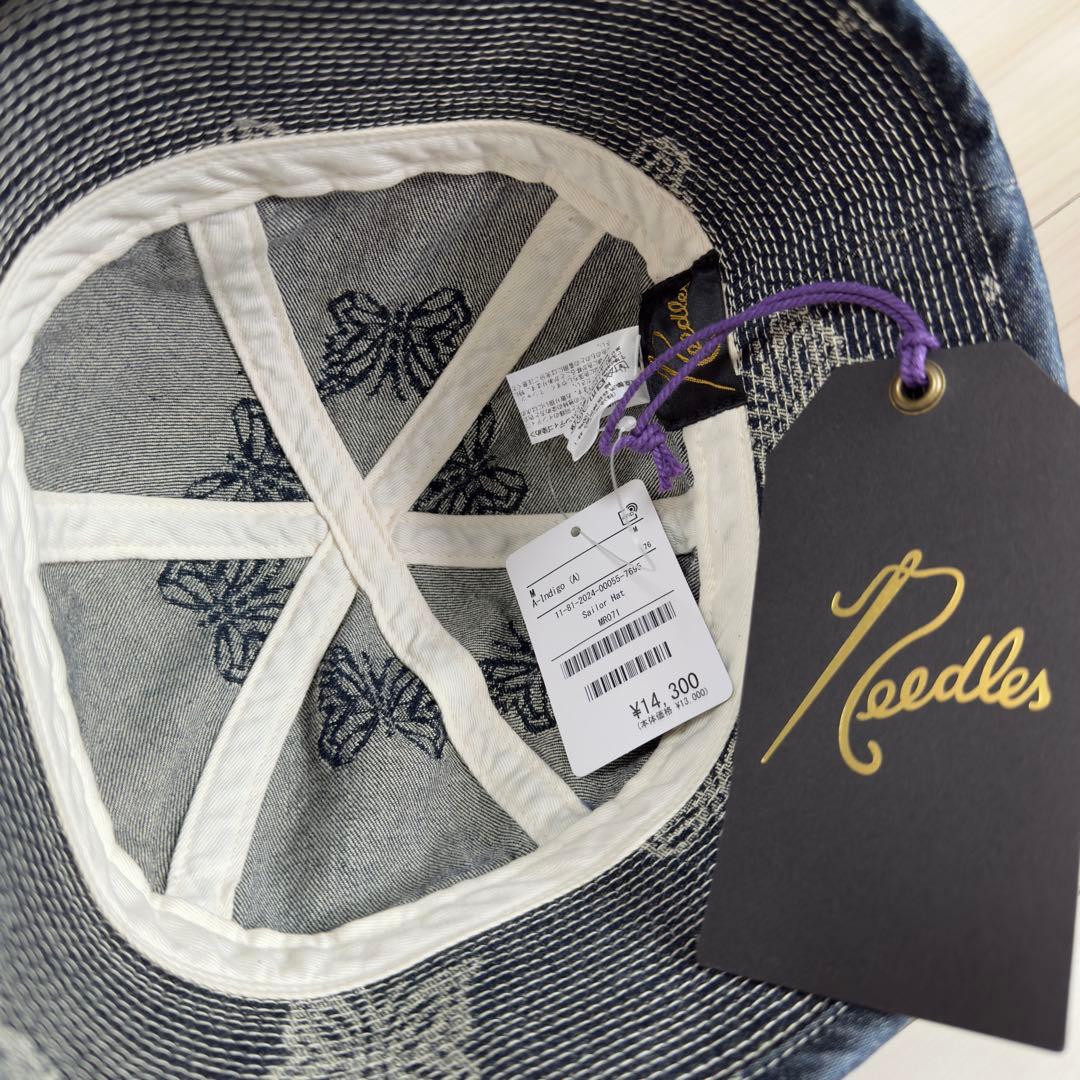 【新品未使用】Needles 蝶刺繍 デニム セーラーハット