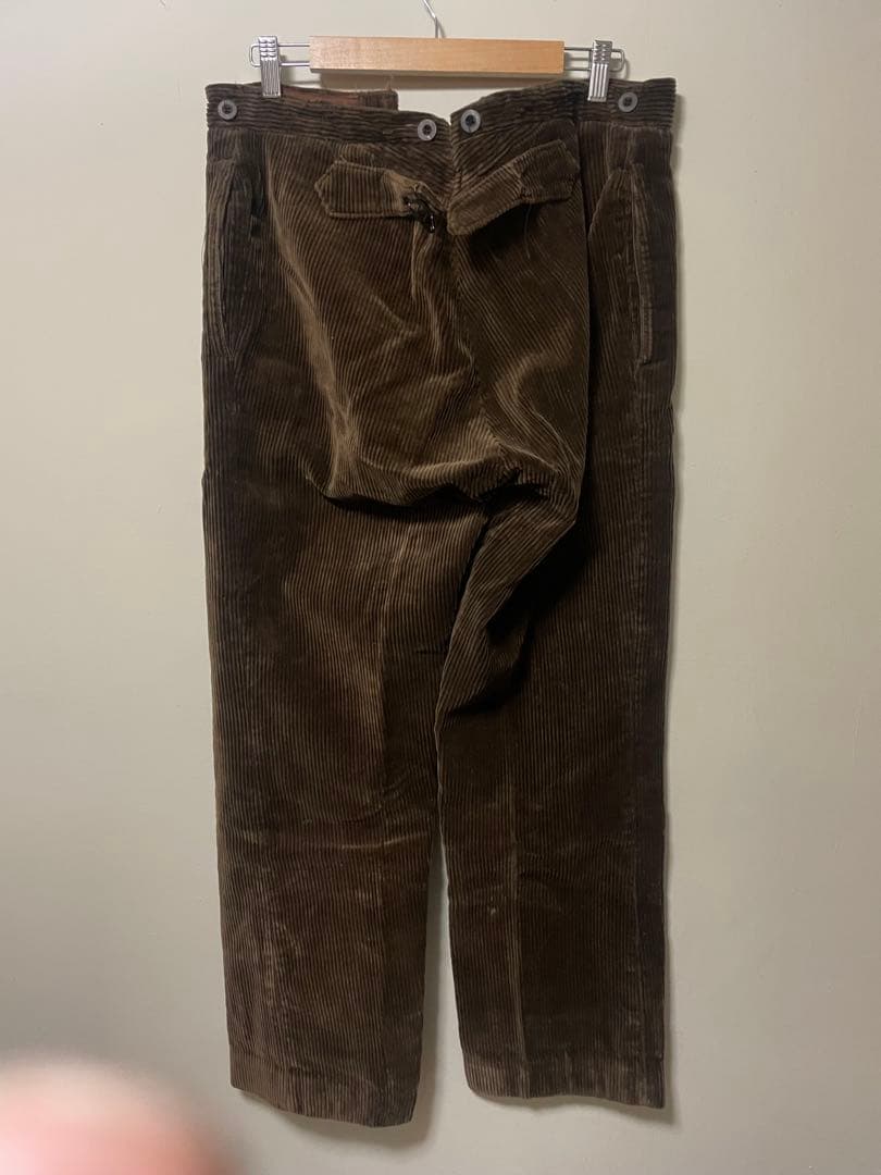 1930-40's フランス　ブラウン　コーデュロイ　ワークパンツ