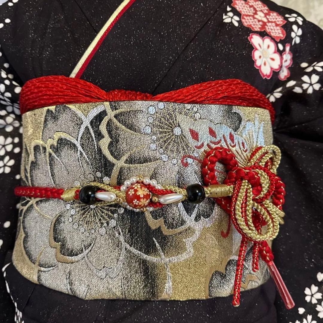 【京都キモノ友禅】金駒刺繍×部分絞り銀通し煌めく王道古典振袖フルセット　成人式