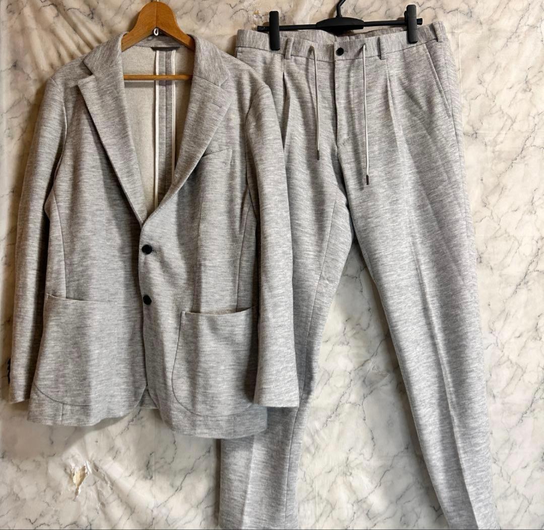 PIACENZA ピアチェンツァ セットアップ グレー カシミア イタリア製