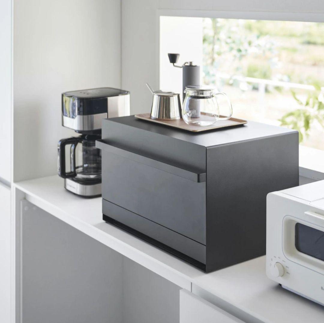 山崎実業 ブレッドケース タワー 引き出し型 2段 tower ブラック 黒