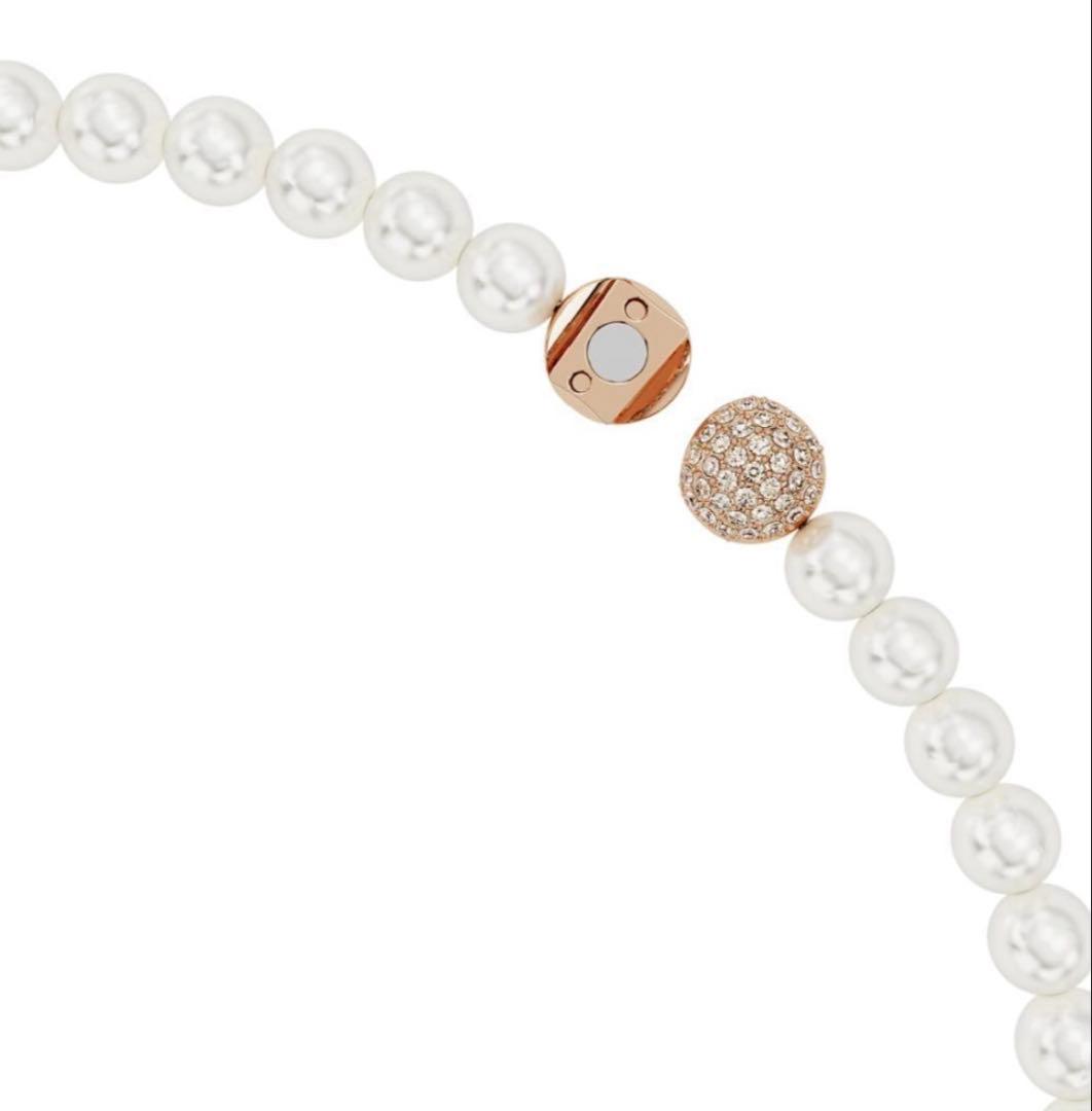 スワロフスキー Nice ネックレス フェザー ローズゴールド