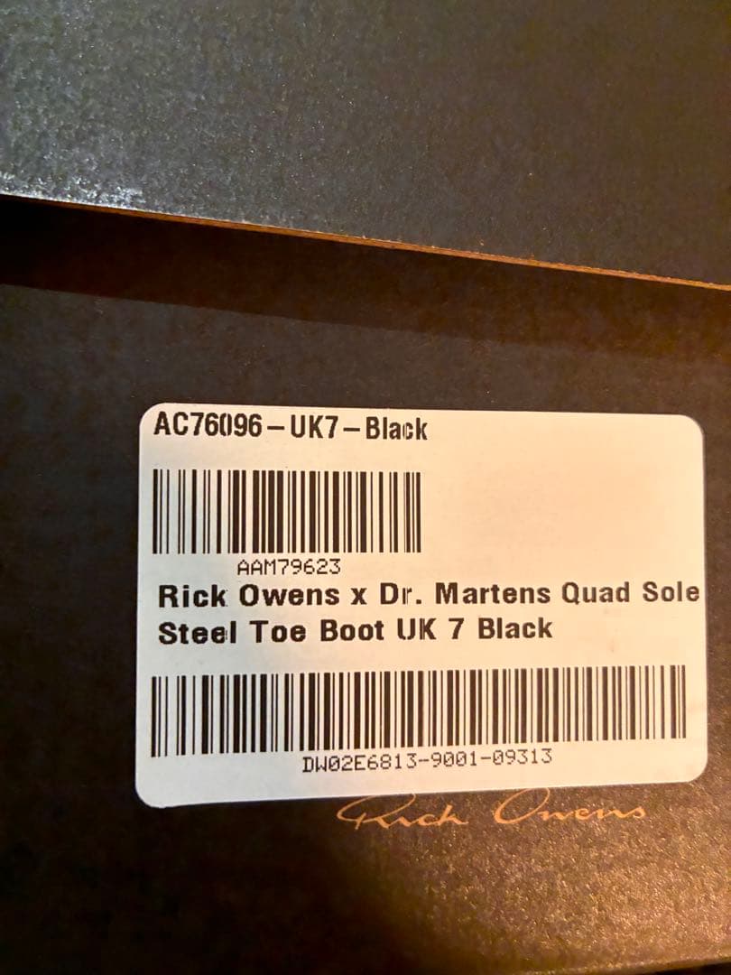 Rick Owens × Dr.Martens QUAD SOLE スチールトゥ