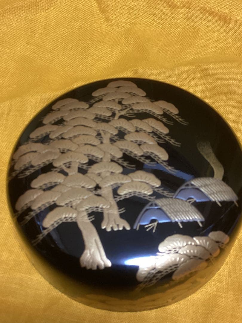 茶道具　大棗　山中塗　塩釜蒔絵　岡澤起幸