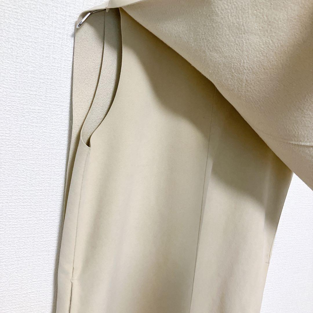 【23SS】HYKE エコスエードワンピース　ノースリーブ　アイボリー