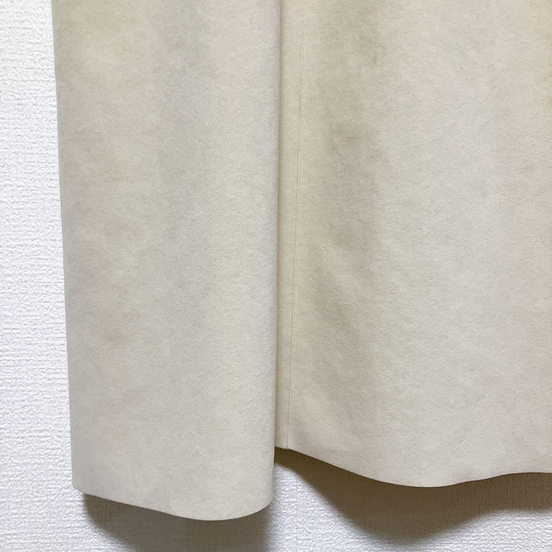 【23SS】HYKE エコスエードワンピース　ノースリーブ　アイボリー