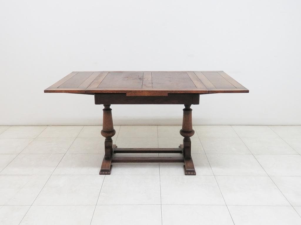 英国 イギリス アンティーク ドローリーフテーブル 拡張 オーク材 ダイニング