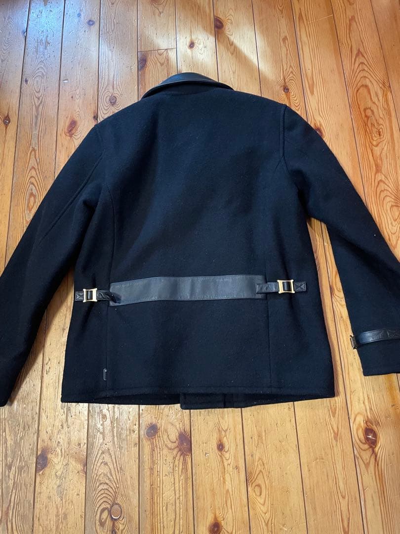 名作　neighborhood ウール×レザージャケット