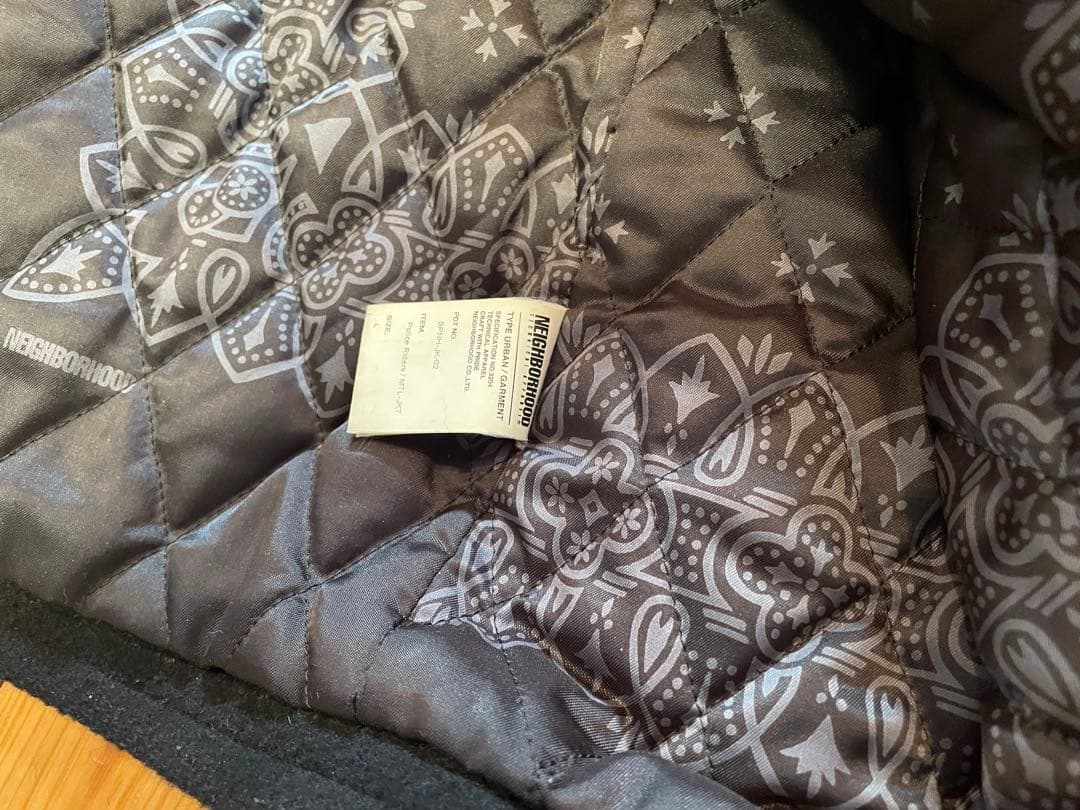 名作　neighborhood ウール×レザージャケット