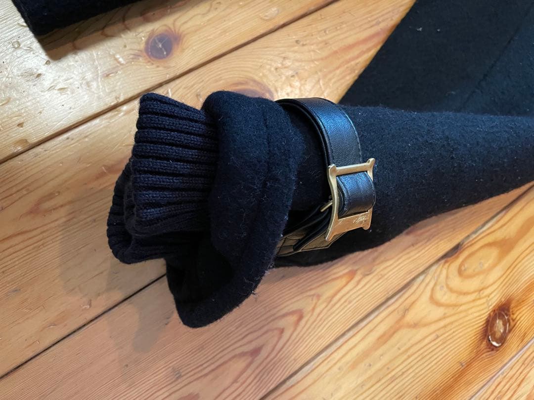 名作　neighborhood ウール×レザージャケット