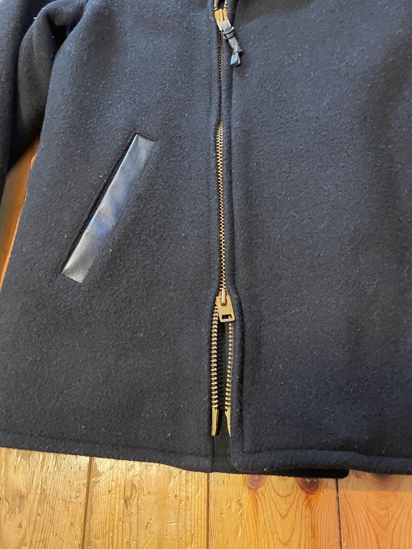 名作　neighborhood ウール×レザージャケット