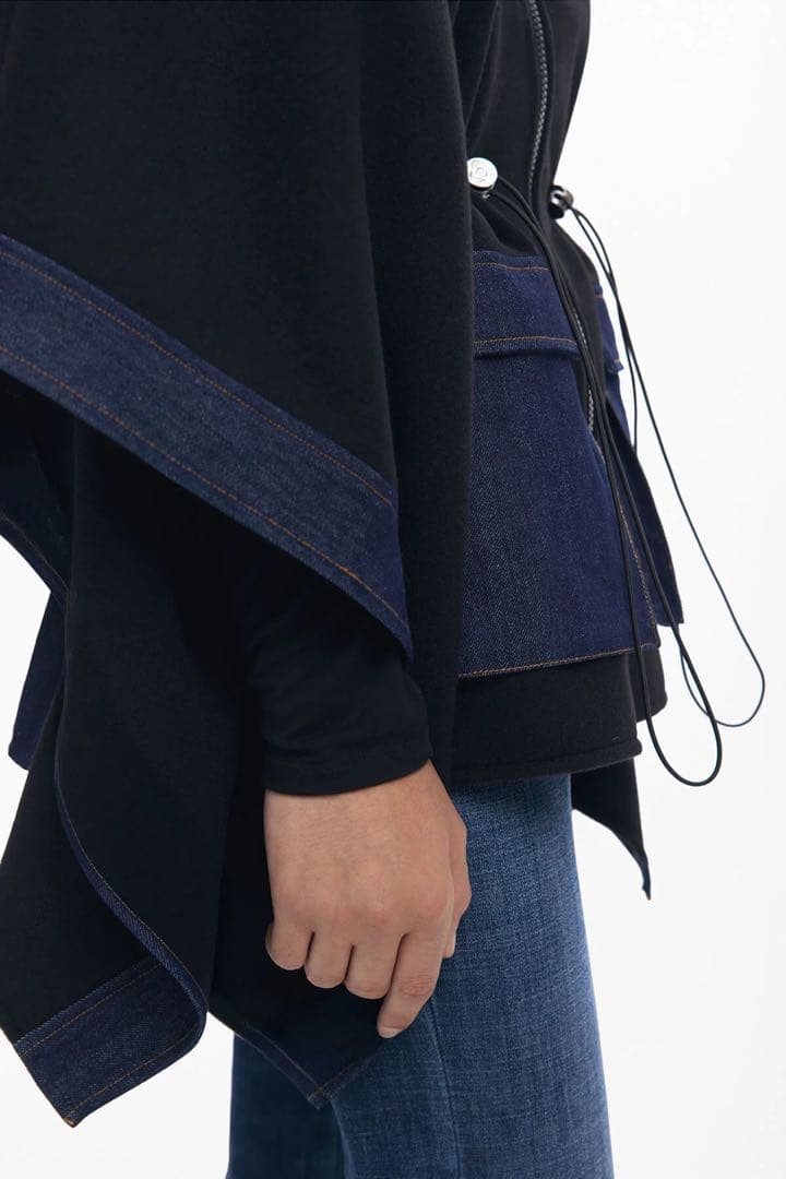 新品未使用タグ付き　desigual デニム　ポンチョ　デジグアル